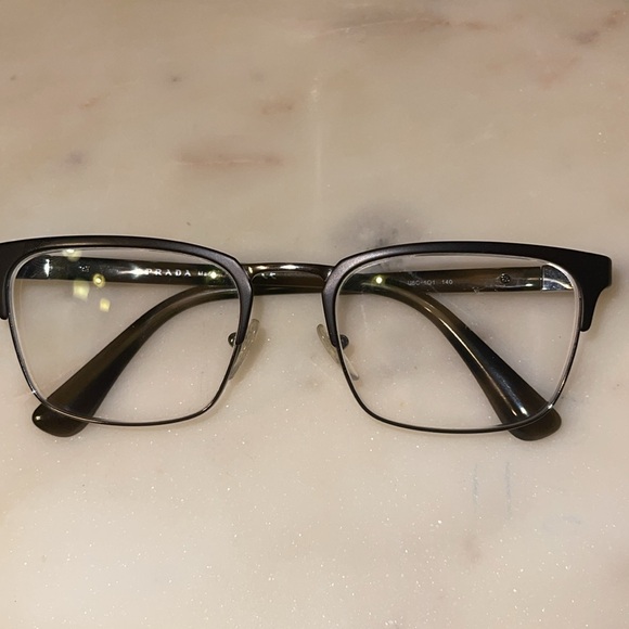 PRADA Matte Black/Silver Eyeglasses Frames - Picture 11 of 11